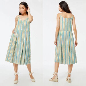 Roller Rabbit Seersucker Lindy‎ Dress Rainbow Stripe Size Medium